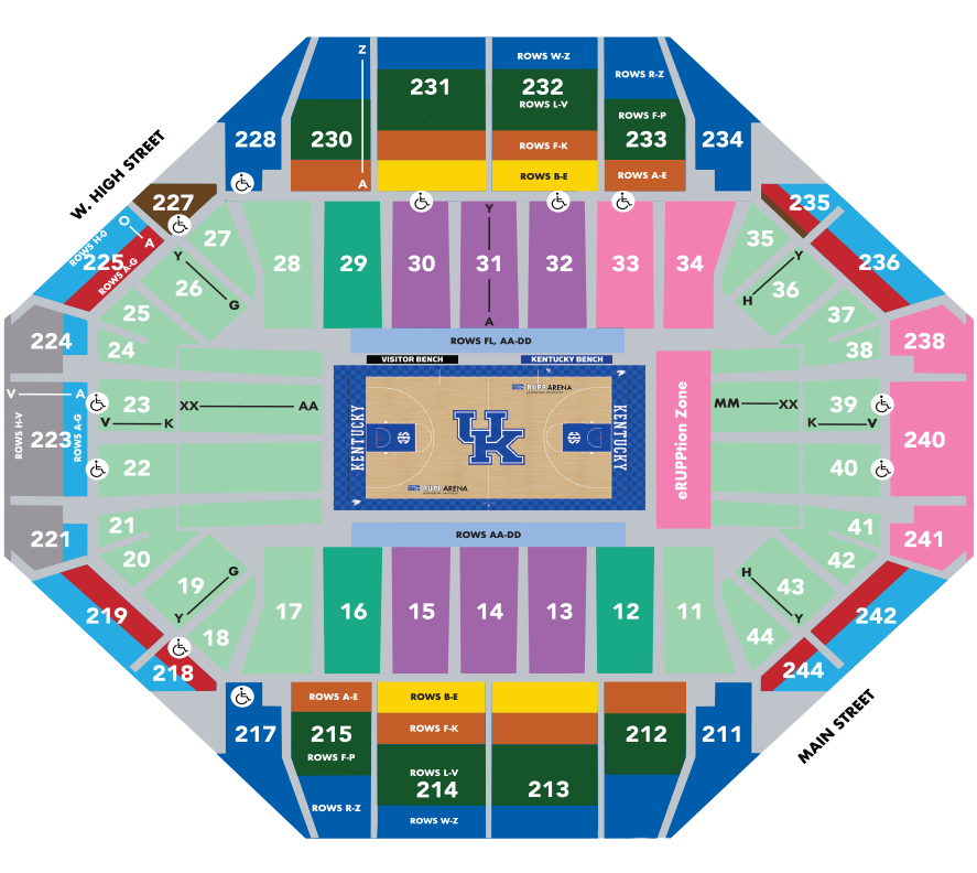 Map Of Rupp Arena Seating